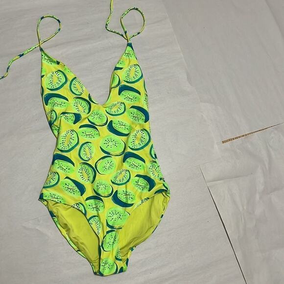 NWT ONIA NINA KIWI DEEP V LIME COMBO SIZE XS/TP - Picture 3 of 8